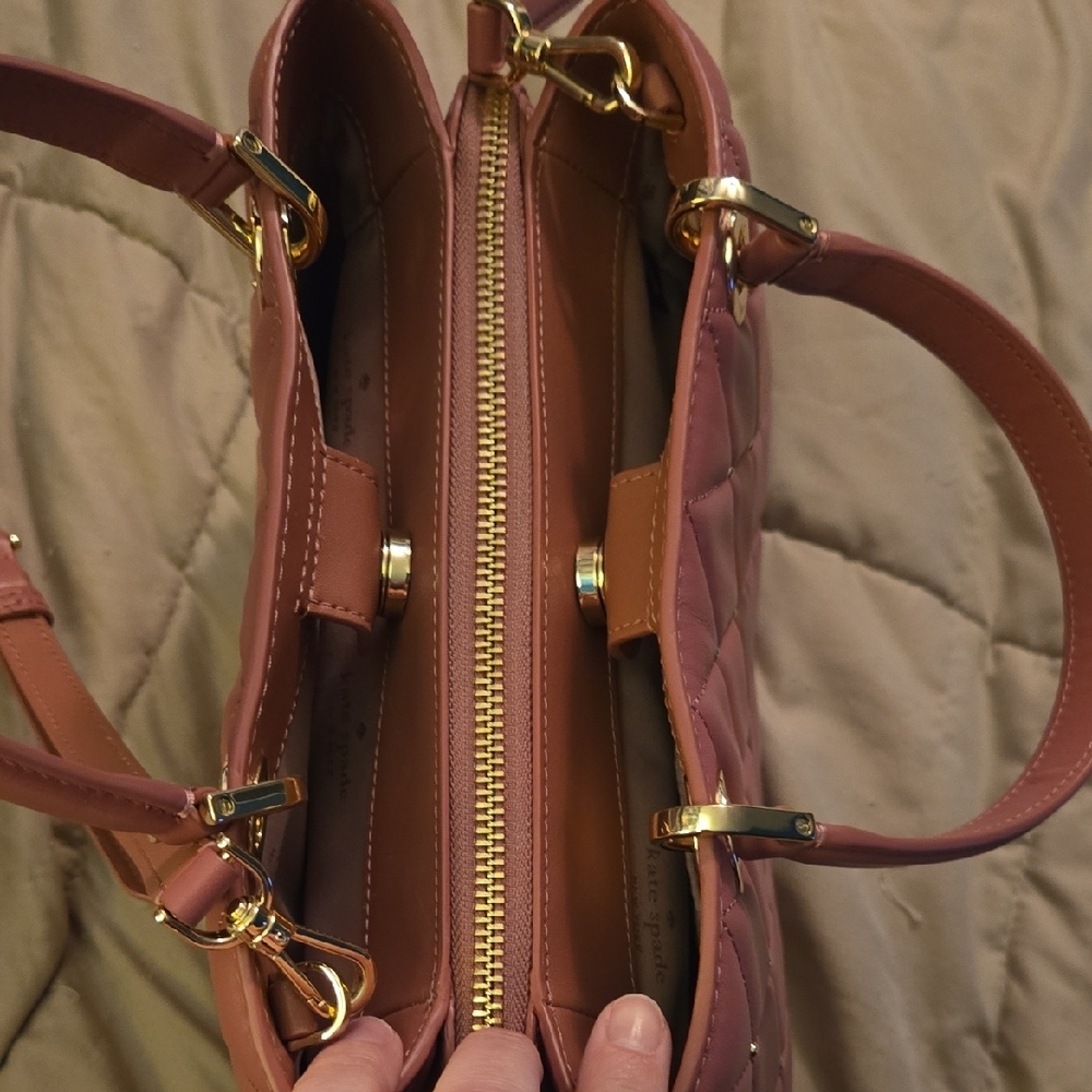 Kate Spade Mauve Quilted Shoulder Bag - Picture 6 of 9